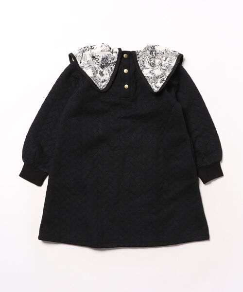 maarook（マルーク）の「ケーブル接結ノスタルジックワンピース（ワンピース・キッズ・ブラック・90cm/110cm/100cm/120cm/130cm）」の2枚目の写真