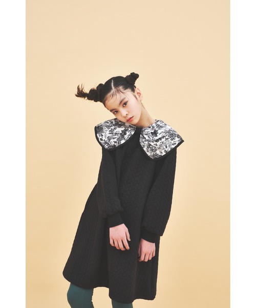 maarook（マルーク）の「ケーブル接結ノスタルジックワンピース（ワンピース・キッズ・ブラック・90cm/110cm/100cm/120cm/130cm）」の5枚目の写真