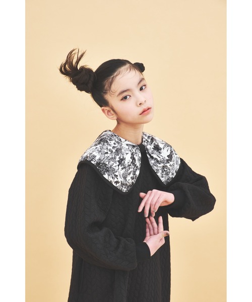 maarook（マルーク）の「ケーブル接結ノスタルジックワンピース（ワンピース・キッズ・ブラック・90cm/110cm/100cm/120cm/130cm）」の6枚目の写真