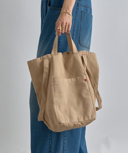 RIVE DROITE（リヴドロワ）の「【MONN.:.(モン)】2WAY TOTE BAG（トートバッグ・レディース・グレー/ベージュ・FREE）」の2枚目の写真
