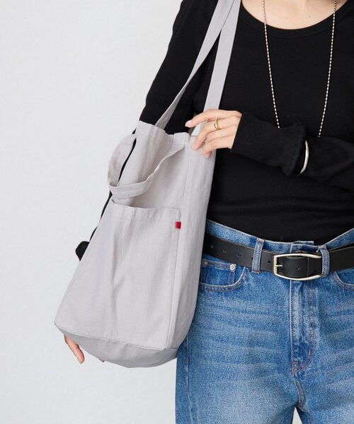 RIVE DROITE（リヴドロワ）の「【MONN.:.(モン)】2WAY TOTE BAG（トートバッグ・レディース・グレー/ベージュ・FREE）」の4枚目の写真