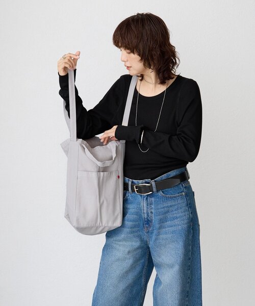 RIVE DROITE（リヴドロワ）の「【MONN.:.(モン)】2WAY TOTE BAG（トートバッグ・レディース・グレー/ベージュ・FREE）」の7枚目の写真