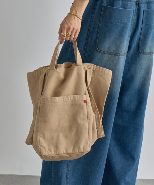 RIVE DROITE（リヴドロワ）の「【MONN.:.(モン)】2WAY TOTE BAG（トートバッグ・レディース・グレー/ベージュ・FREE）」の9枚目の写真