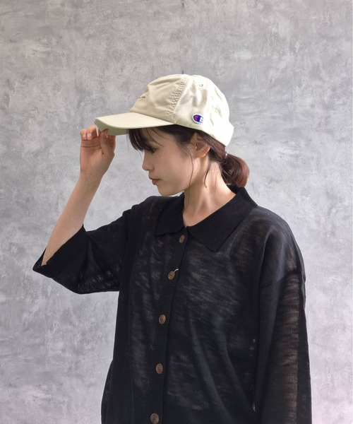 Champion（チャンピオン）の「Championウォッシュツイルハイキャップ（キャップ・レディース・チャコール/ミント/アイボリー・FREE）」の5枚目の写真