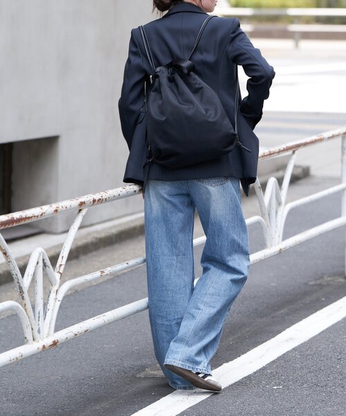 【未使用】russet　ナイロンリュック　ネイビー　A4対応　2WAY ラシット☆リュック☆ネイビー 未使用】russet ナイロンリュック