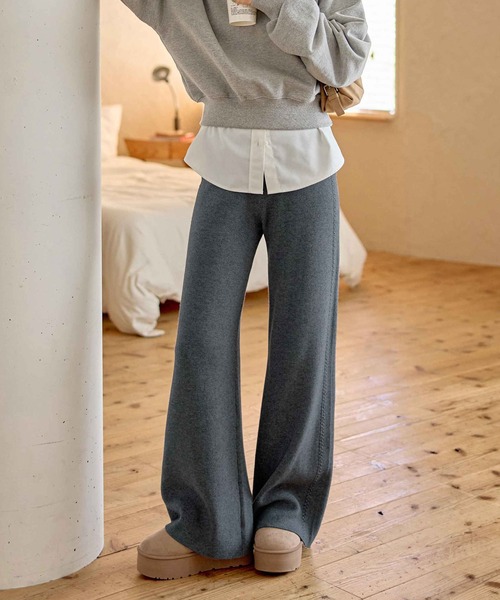 CHAN ME(チャンミ)の「ツイストラインニットパンツ(その他パンツ・レディース・ブラウン/ベージュ/ブラック/グレー・SMALL/MEDIUM/LARGE/X-LARGE)」の18枚目の写真