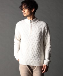 NICOLE CLUB FOR MEN | ハーフジッププルオーバーニット(ニット/セーター)