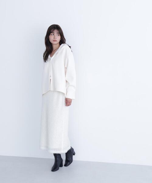 NATURAL BEAUTY BASIC（ナチュラルビューティーベーシック）の「◇テントラインダンボールパーカー（パーカー・レディース・ブラウン/オフホワイト/チャコールグレー・FREE）」の21枚目の写真