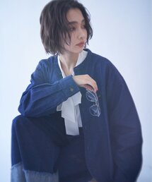 NUNIFE（ユニフィー）の「【NUNIFE】ノーカラーデニムシャツジャケット（デニムジャケット）」