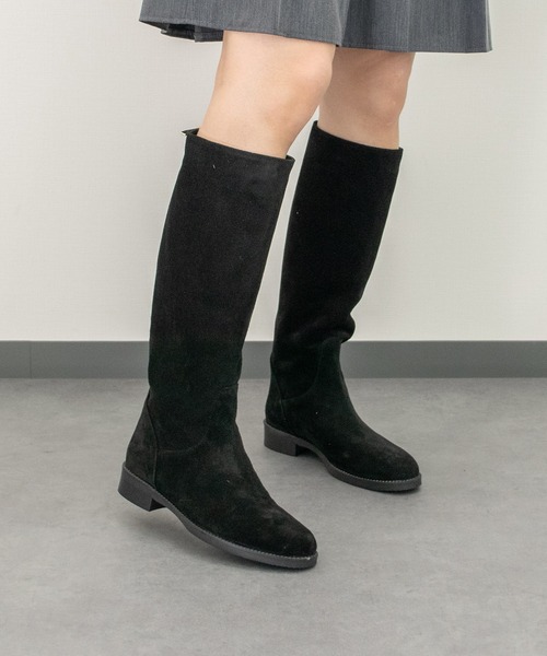 inter-chaussures（インターショシュール）の「【INTER-CHAUSSURES】ラウンドトウバックジップジョッキーブーツ(I53213)（ブーツ・レディース・ブラック系その他/ダークブラウン/ブラック・38/37/36/35）」の3枚目の写真
