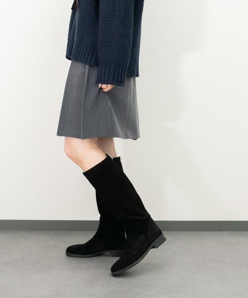 INTER-CHAUSSURES】ラウンドトウバックジップジョッキーブーツ(I53213