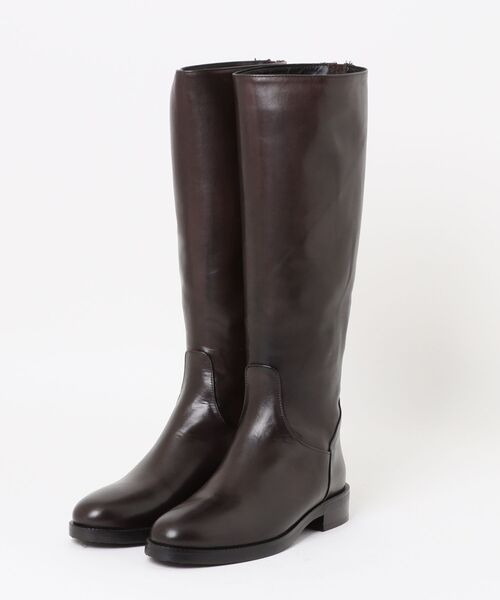 inter-chaussures（インターショシュール）の「【INTER-CHAUSSURES】ラウンドトウバックジップジョッキーブーツ(I53213)（ブーツ・レディース・ブラック系その他/ダークブラウン/ブラック・38/37/36/35）」の6枚目の写真