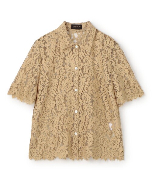 コードレース ハーフスリーブブラウス（シャツ/ブラウス