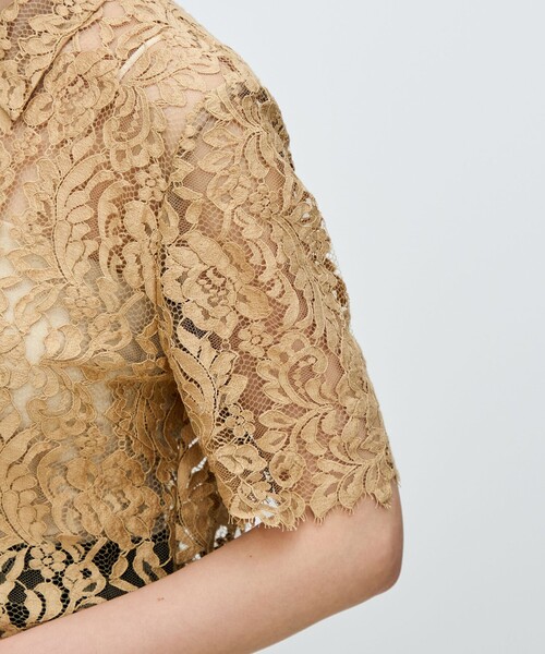 コードレース ハーフスリーブブラウス（シャツ/ブラウス