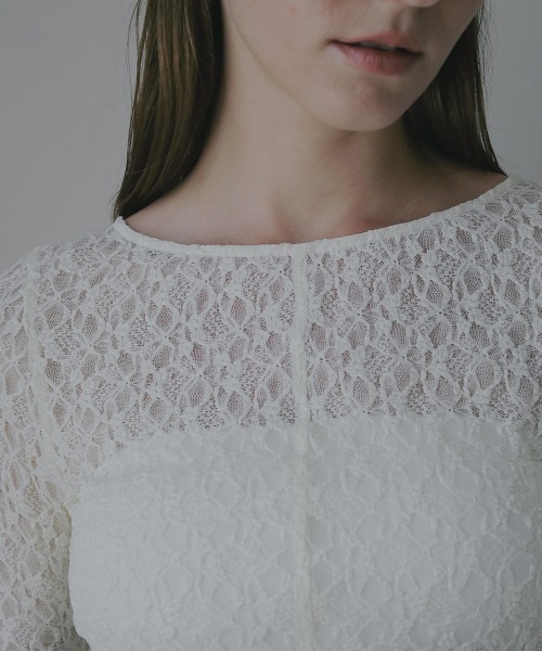 MANOF（マノフ）の「2WAY LACE TOPS（Tシャツ/カットソー・レディース・ホワイト/ブルー/ブラック・F）」の21枚目の写真