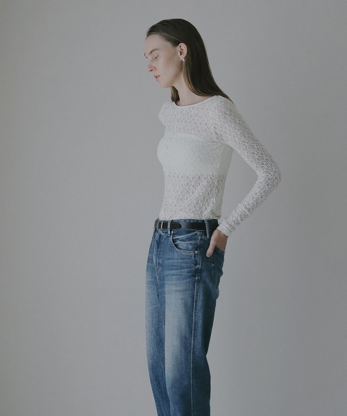 MANOF（マノフ）の「2WAY LACE TOPS（Tシャツ/カットソー・レディース・ホワイト/ブルー/ブラック・F）」の17枚目の写真