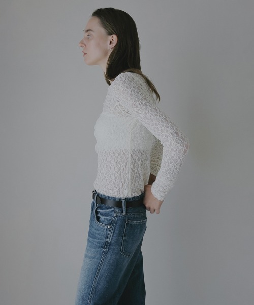 MANOF（マノフ）の「2WAY LACE TOPS（Tシャツ/カットソー・レディース・ホワイト/ブルー/ブラック・F）」の18枚目の写真