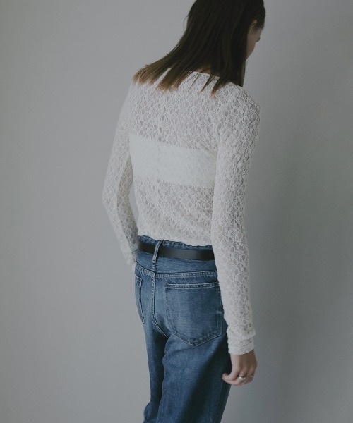 MANOF（マノフ）の「2WAY LACE TOPS（Tシャツ/カットソー・レディース・ホワイト/ブルー/ブラック・F）」の19枚目の写真