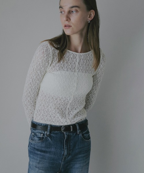 MANOF（マノフ）の「2WAY LACE TOPS（Tシャツ/カットソー・レディース・ホワイト/ブルー/ブラック・F）」の20枚目の写真