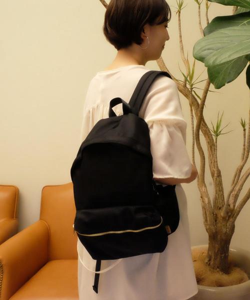 Another Edition(アナザーエディション)の「ジップリュック/AEBC ZIP RUCK◆(バックパック/リュック・レディース・ベージュ/ブラック/ネイビー・フリー)」の2枚目の写真