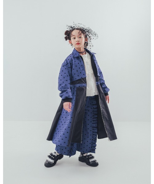 unica（ユニカ）の「フロッキードットzipperジャケットワンピース（ワンピース・キッズ・ネイビー/グレー/ブルー・XL/L）」の20枚目の写真