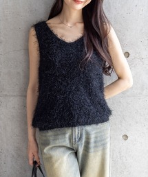 CLEAR BASIC（クリアベーシック）の「シャギーニットベスト[オフィスカジュアル 着回し抜群 大人]≪AW新作≫（ベスト）」