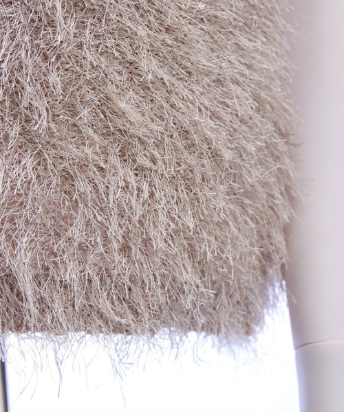 CLEAR BASIC（クリアベーシック）の「シャギーニットベスト[オフィスカジュアル 着回し抜群 大人]≪AW新作≫（ベスト・レディース・ベージュ/ブラック/ブラウン・F）」の13枚目の写真