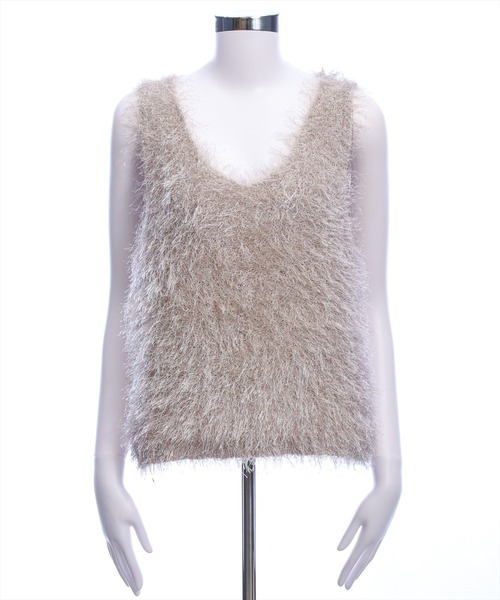 CLEAR BASIC（クリアベーシック）の「シャギーニットベスト[オフィスカジュアル 着回し抜群 大人]≪AW新作≫（ベスト・レディース・ベージュ/ブラック/ブラウン・F）」の19枚目の写真