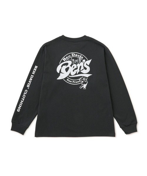 BEN DAVIS(ベンデイビス)の「【BENDAVIS/ベンデイビス】サークルロゴロングスリーブTシャツ(Tシャツ/カットソー・メンズ・ホワイト/チャコールグレー/グリーン・L/LL/M)」の9枚目の写真