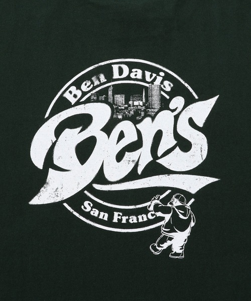 BEN DAVIS(ベンデイビス)の「【BENDAVIS/ベンデイビス】サークルロゴロングスリーブTシャツ(Tシャツ/カットソー・メンズ・ホワイト/チャコールグレー/グリーン・L/LL/M)」の4枚目の写真