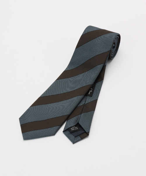 EDIFICE（エディフィス）の「Holliday & Brown(ホリデー & ブラウン) Bold ストライプ タイ（ネクタイ・メンズ・ブラウン系その他/ダークブルー・FREE）」の4枚目の写真