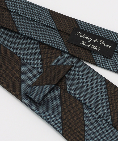 EDIFICE（エディフィス）の「Holliday & Brown(ホリデー & ブラウン) Bold ストライプ タイ（ネクタイ・メンズ・ブラウン系その他/ダークブルー・FREE）」の5枚目の写真