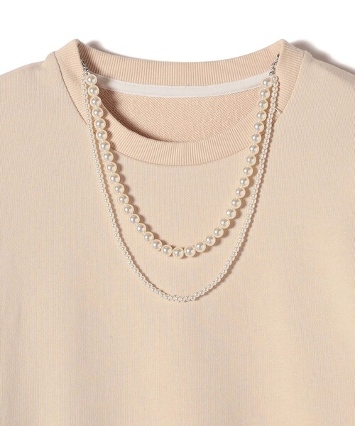 セール】【WEB限定】〈手洗い可能〉パール調 ネックレス チャーム 付
