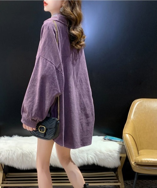 cammie(キャミー)の「コーディロイボリュームスリーブシャツ(シャツ/ブラウス・レディース・ライトブラウン/ブラック/パープル・M/L)」の10枚目の写真