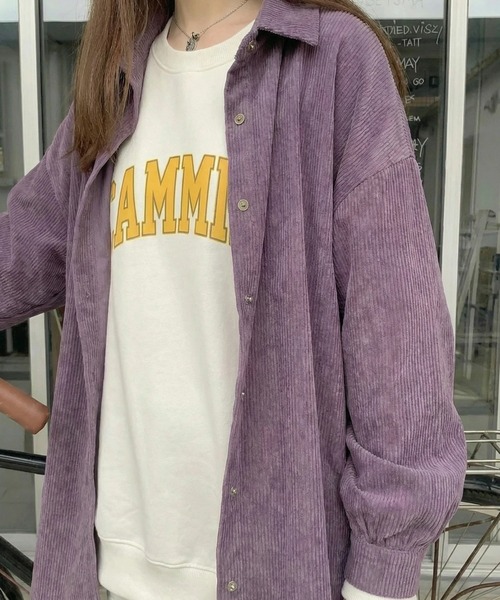 cammie(キャミー)の「コーディロイボリュームスリーブシャツ(シャツ/ブラウス・レディース・ライトブラウン/ブラック/パープル・M/L)」の18枚目の写真