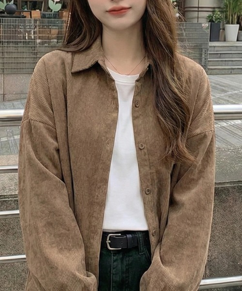 cammie(キャミー)の「コーディロイボリュームスリーブシャツ(シャツ/ブラウス・レディース・ライトブラウン/ブラック/パープル・M/L)」の16枚目の写真
