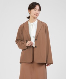 CB（シービー）の「エアリーストレッチルーズジャケット（ノーカラージャケット・レディース）」