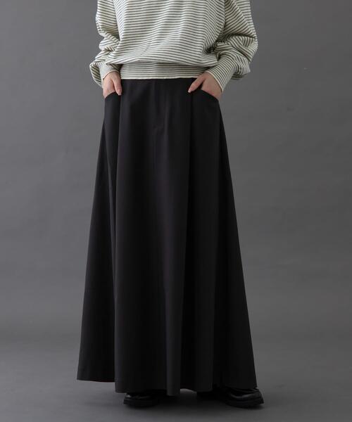 FORK&SPOON（フォークアンドスプーン）の「FORK&SPOON　バックゴムフレアスカート（スカート・レディース・ブラウン系その他/チャコールグレー・1/2）」の14枚目の写真