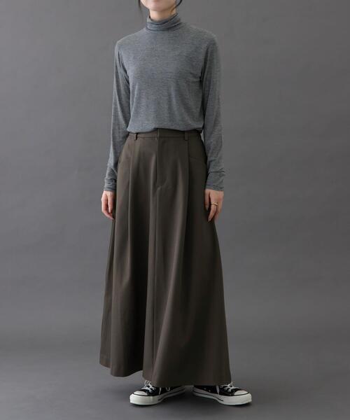 FORK&SPOON（フォークアンドスプーン）の「FORK&SPOON　バックゴムフレアスカート（スカート・レディース・ブラウン系その他/チャコールグレー・1/2）」の6枚目の写真