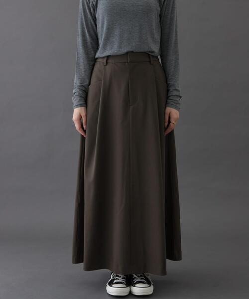 FORK&SPOON（フォークアンドスプーン）の「FORK&SPOON　バックゴムフレアスカート（スカート・レディース・ブラウン系その他/チャコールグレー・1/2）」の7枚目の写真