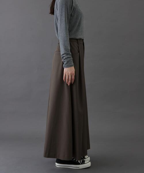 FORK&SPOON（フォークアンドスプーン）の「FORK&SPOON　バックゴムフレアスカート（スカート・レディース・ブラウン系その他/チャコールグレー・1/2）」の8枚目の写真