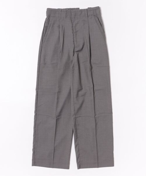 m.f.editorial（エムエフエディトリアル）の「【ストレッチ UVカット】m.f.エディトリアル レディース ワンタック ワイドパンツ（スラックス・レディース・グレー系その他2・LARGE/MEDIUM）」の11枚目の写真