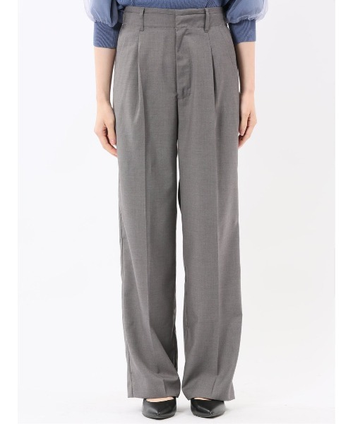 m.f.editorial（エムエフエディトリアル）の「【ストレッチ UVカット】m.f.エディトリアル レディース ワンタック ワイドパンツ（スラックス・レディース・グレー系その他2・LARGE/MEDIUM）」の10枚目の写真