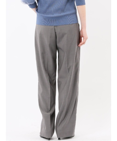 m.f.editorial（エムエフエディトリアル）の「【ストレッチ UVカット】m.f.エディトリアル レディース ワンタック ワイドパンツ（スラックス・レディース・グレー系その他2・LARGE/MEDIUM）」の4枚目の写真