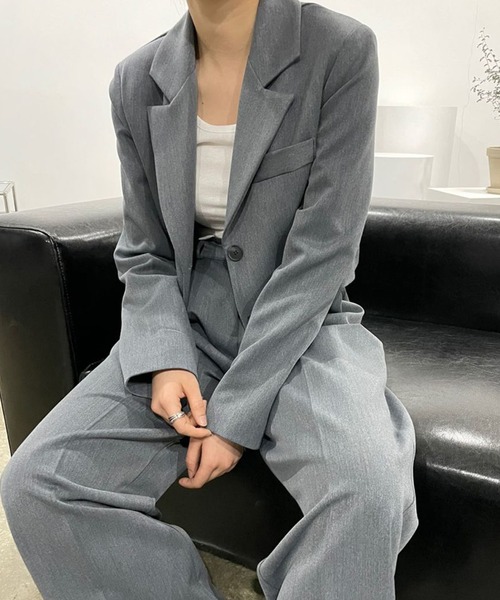 セール】セットアップ ショートジャケットとワイドパンツセット