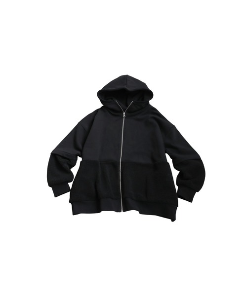 antiqua(アンティカ)の「裏毛×ボアパーカー(パーカー・レディース・ブラック/杢グレー・ONESIZE)」の17枚目の写真