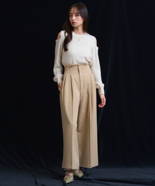 NOELA（ノエラ）の「オープンショルダーフォックスニット（ニット/セーター・レディース・ブラウン/ベージュ/オフホワイト・フリー）」の9枚目の写真