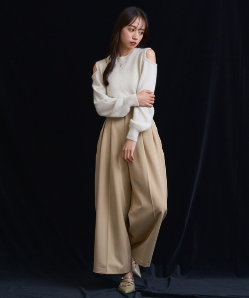 NOELA（ノエラ）の「オープンショルダーフォックスニット（ニット/セーター・レディース・ブラウン/ベージュ/オフホワイト・フリー）」の10枚目の写真