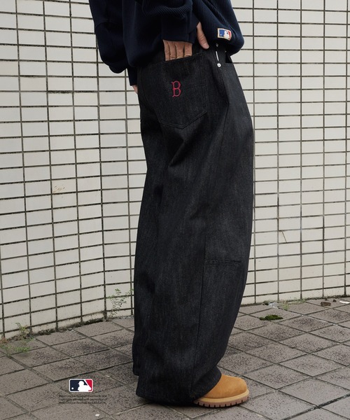 Perushu（ペルーシュ）の「Perushu × MLB コラボリジットデニムパンツ