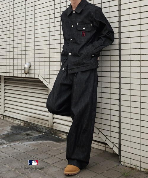 Perushu（ペルーシュ）の「Perushu × MLB コラボリジットデニムパンツ